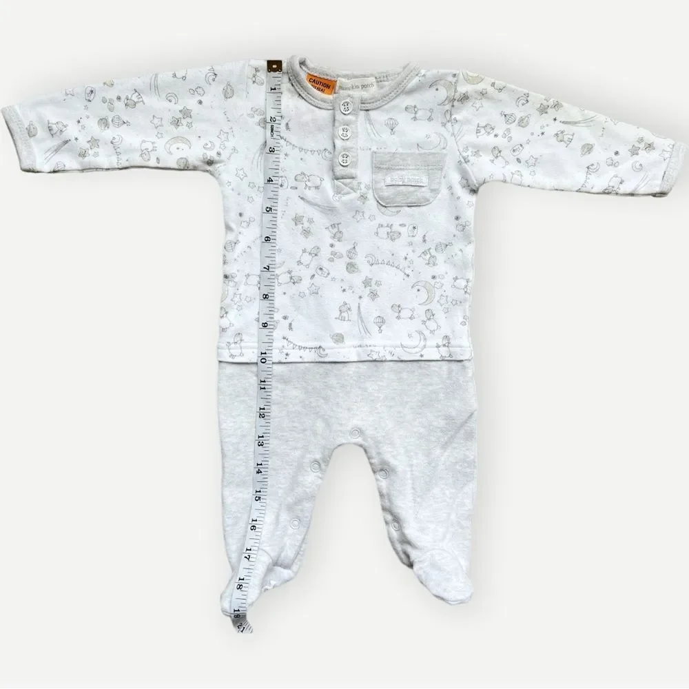 Pumpkin Patch Baby Infant Long Sleeve One Piece Footie Pajamas. PJs. 0-3 Months.